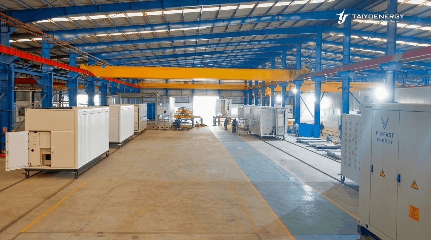 Vỏ Container BESS đạt tiêu chuẩn IEC UL do TaiyoEnergy sản xuất Vỏ Container BESS đạt tiêu chuẩn IEC UL do TaiyoEnergy sản xuất